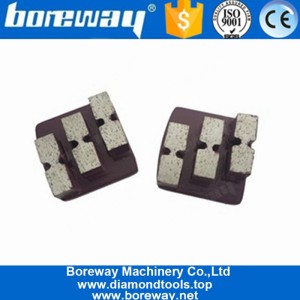 China High Efficiency Dumbbell Shape Redi Lock Diamond Concrete Floor Grinding Shoes For Husqvarna Grinding Machine manufacturer