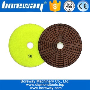 China Hochwertiger nasser Gebrauch 3 Zoll Kupfer Bond Diamond Floor Polishing Pad Hersteller