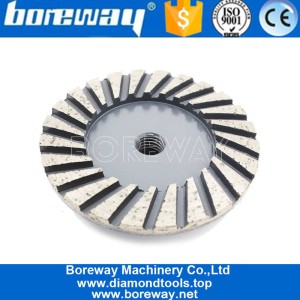 China Hot Press Diamond Ripple Cup Wheel For Stone Grinding Suppliers manufacturer
