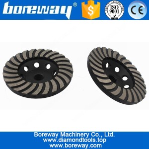 China Hot Sell D100x5/8"-11 120# Double Layers Turbo Wave Cup Wheel For Granite manufacturer