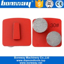 China Husqvarna 2 Segment Diamond Grinding Bar Shoe For Grinding Concrete And Terrazzo Suppliers manufacturer