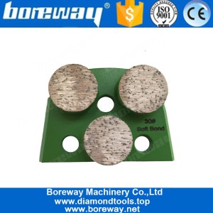 China Lavina Concrete Grinding Tools With 3 Buttons 30# Medium Bond manufacturer
