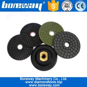 China Low Price Diamond Tools 3 Step Grinding Disc+Buff Polishing Pad+Rubber Backer Pad For Surface Countertops Polishing manufacturer