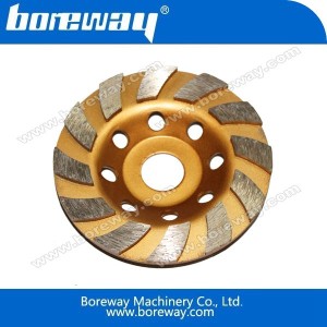 China Low Price Turbo Diamond Marble Cup Grinding Wheels With Cold Pressed manufacturer