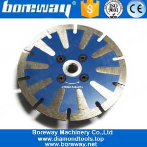 China Manufacturer Supply 125mm Diamond Granite Cutting Saw Blade Concrete Cutting Disc by T Segment Protective Teeth manufacturer