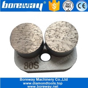 China Placa de moagem de concreto de moagem nova com botões duplos 20x12mm fabricante