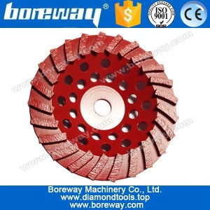 China Premium Spiral Seg Threaded High Hub Diamond Cup Wheel manufacturer