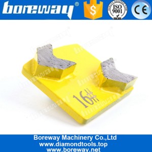 China Redi Lock Scanmaskin Double Arrow Segment Concrete Grinding Shoes For Concrete Floor manufacturer