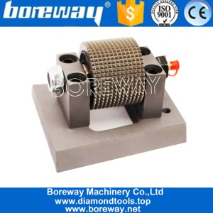 China Rotary Horseshoe Multi Point Bush Hammer Roller For Marble manufacturer
