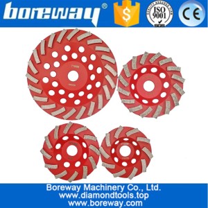 China Roda de moedura segmentada do copo do disco do diamante da borda do turbocompressor para a roda de moedura do copo do diamante da telha cerâmica fornecedor fabricante