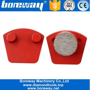 China Single Round Segment Two Pins Floor Disc Metal Grinding Block For Werkmaster Floor Grinder manufacturer