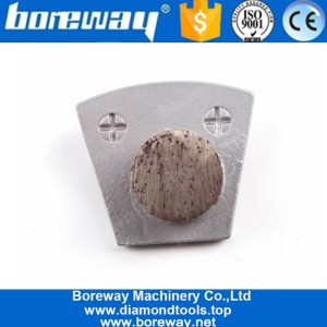 China Single Round Segment Two Pins Metal Bond Diamond Grinding Block For Concrete and Terrazzo Floor manufacturer
