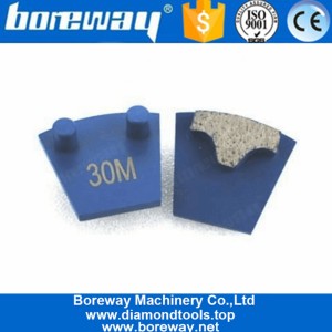 China Einzelne T-Form Segment Doppelstifte Redi Lock Diamant-Schleifschuhe für harten Betonboden Hersteller