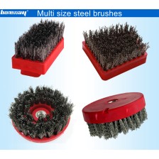 China Steel wire antique abrasive brushes for matt and antique surface manufacturer