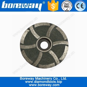 China Supply 4 inch Resin Filled Cup Cutting Disc for granite,diamond resin filled cup grinding wheel for stone manufacturer
