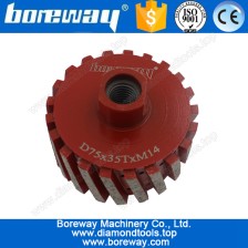 China Fornecemos D75 * 35T * M14 segmentado diamante zero tambor de tolerância rebolos para pedra fabricante