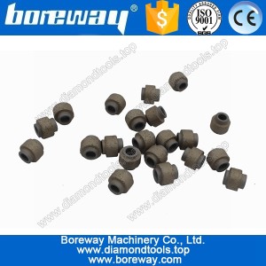 China Supply Dia.11.4mm  Vacuum Sintered Marble Diamond Beads,Vacuum Brazed Wire Cutting Bead manufacturer