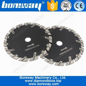 China Supply Granite Cutting Saw Blade With T Shape Protection Segment D180*22.23mm*3.0*8 manufacturer