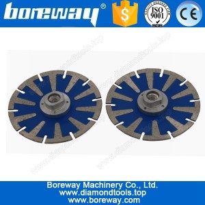 China Supply T Shape Convex Diamond Cutting Saw Blade With Flange D125*M14 manufacturer