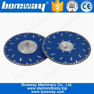 China Supply Turbo Wave Raindrop Segment Disc Cutting Blade Granite With Flange D230*7*3*70mm manufacturer