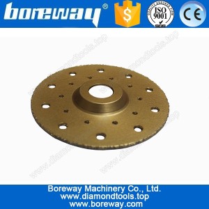China Supply Vacuum Brazed Flat-Shape Cup Grinding Wheel for grinding stone,metal bond flat shape diamond cup wheel manufacturer