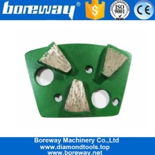 Китай Блок шлифовки пола алмаза 3 этапов формы вентилятора для больших областей удаления тонкого покрытия производителя