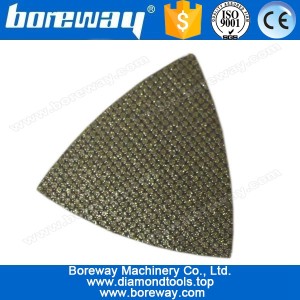 China Tough Grit Diamond Particles Electroplating Triangular Burnishing Disc manufacturer