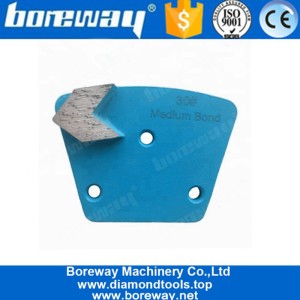 China Trapezoid Metal Bond Diamond Grinding Pads Floor Grinding Shoes With Single Arrow Segment manufacturer