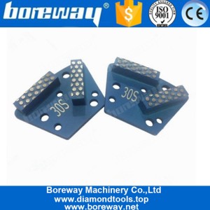China Two Bar Segments Trapezoid Diamond Grinding Shoes For Concrete Coating And Epoxy Removing manufacturer