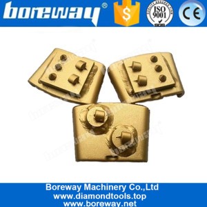 China Dois PCD e três sapatas de moedura do diamante da liga HTC para o assoalho concreto fabricante
