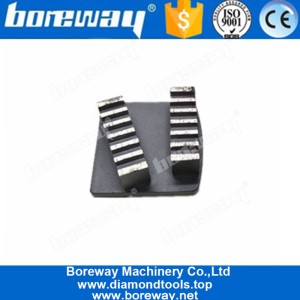 China Dois segmentos com placa de moagem Redi Lock Husqvarna para dentes afiados para epóxi espesso de concreto duro fabricante