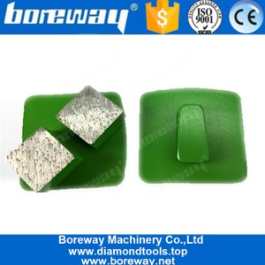 China Two Square Segments Redi Lock Husqvarna Concrete Grinding Plate For Epoxy Coating Removal manufacturer