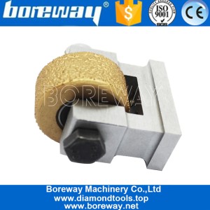 China U Shaped Rotary Bush Hammer Roller For Concrete Marble Sandstone manufacturer