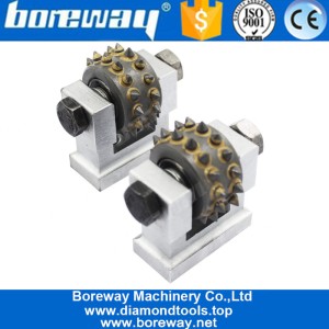 China U Shaped Rotary Bush Hammer Roller for Rough Litchi Finish manufacturer