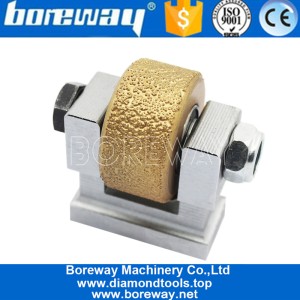China Vacuum Brazed Bush Hammer Roller With U Support For Stone manufacturer
