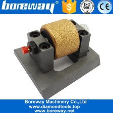 China Vacuum Brazed Frankfurt Bush Hammer Diamond Grinding Roller For Concrete Finish manufacturer