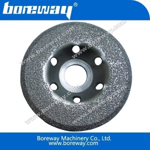 China Vacuum brazed diamond cup wheels manufacturer