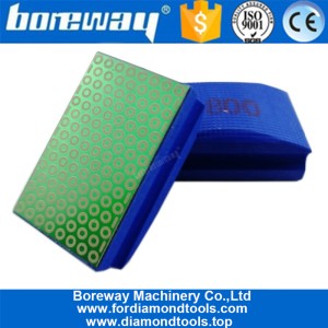 China Wholesale Electroplated Diamond Hand Polishing Pad 90X55MM #800 Hard Foam-backed Hand Pad manufacturer
