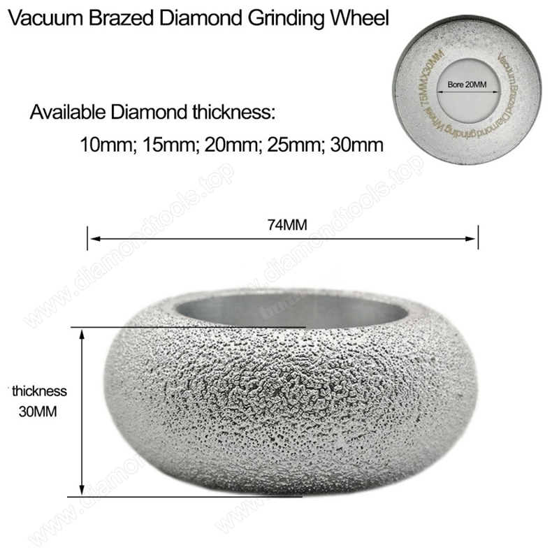 Vacuum Brazed Diamond CONVEX Wheel grinding cup wheel diamond hand profile wheel