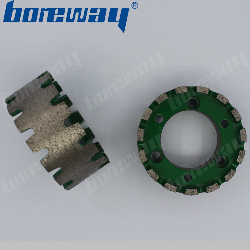 D90*40T*50H continious rim diamond stubbing wheel with adapter