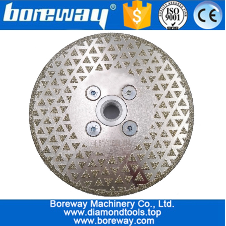 Electroplated diamond cutting and grinding disc