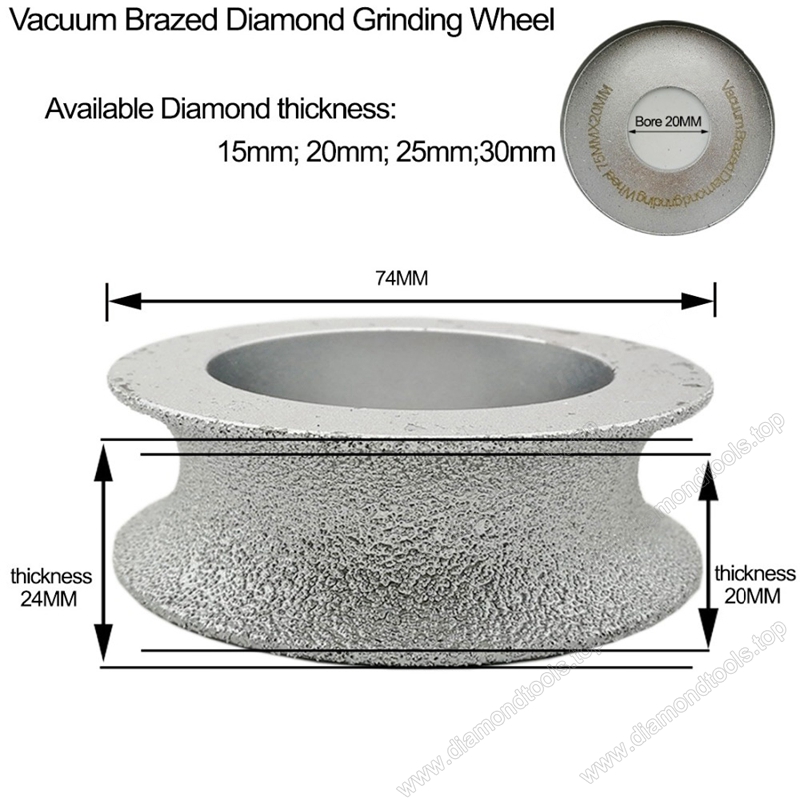 Vacuum Brazed Diamond hand profile wheel Diamond Grinding Cup Wheel