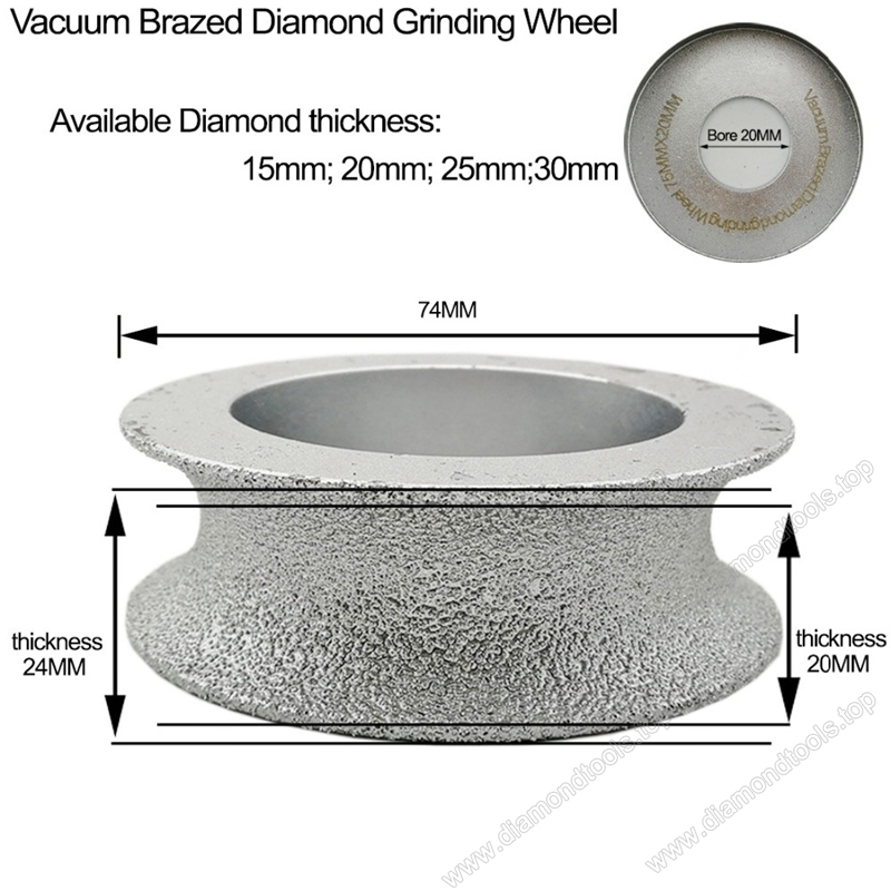 Vacuum Brazed Diamond hand profile wheel Diamond Grinding Cup Wheel