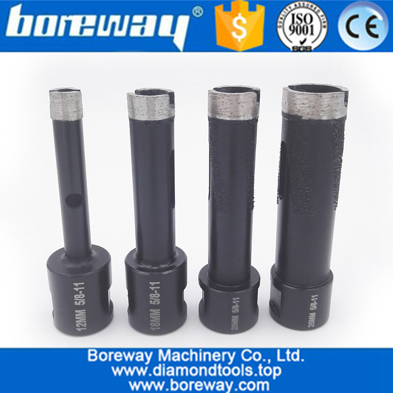 4Pcs Welded Diamond Drill Core Bits with 5/8-11 Thread for Drilling hard granite marble -2