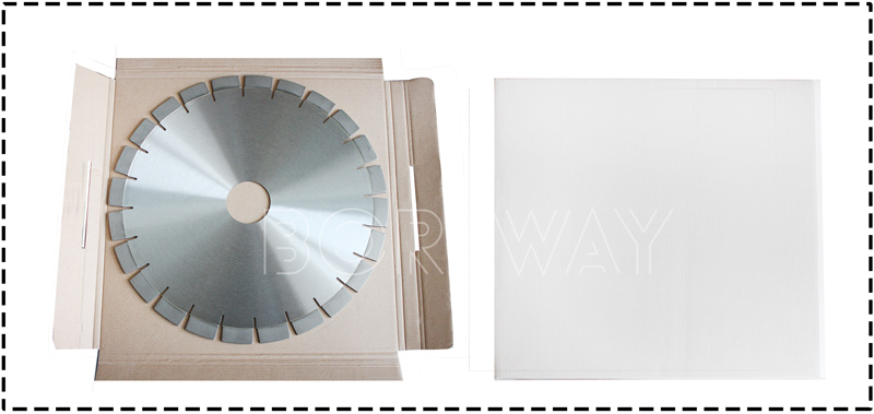 Silent Type Diamond Granite Saw Blade With Arix Cutting Segment pack