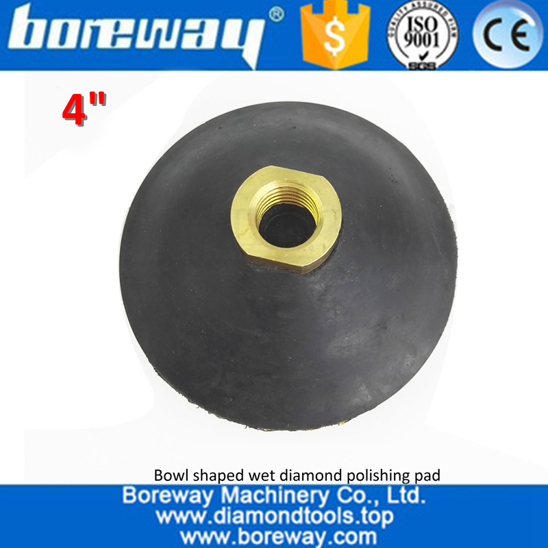 bowl shaped sanding disc with rubber backer M14 thread for granite marble tile04