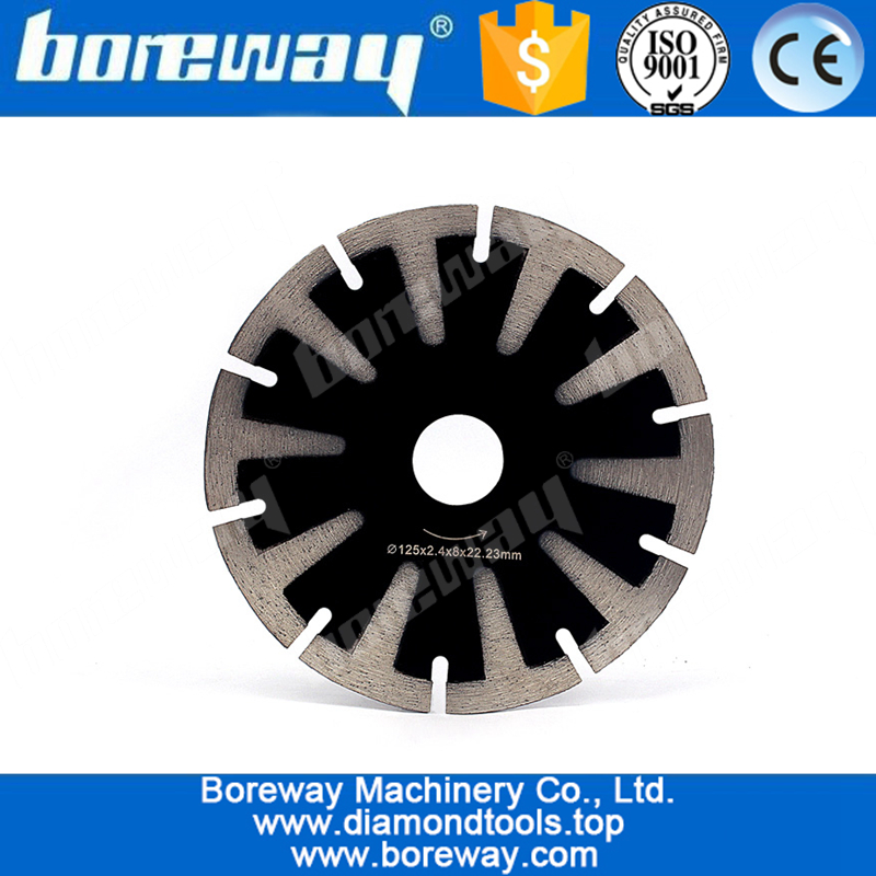 5inch T-Segmented Concave Diamond Blade For Curved Cutting Granite Stone