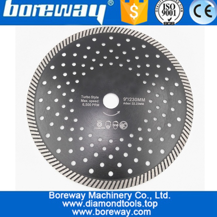 Hot pressed diamond saw blade turbo blade