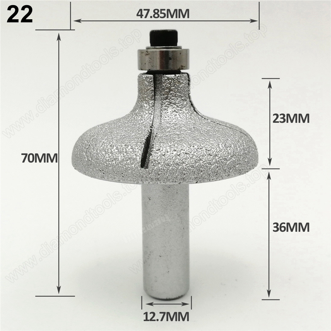 Vacuum Brazed Diamond Router Bits for Granite Marble Router Cutter with 1/2