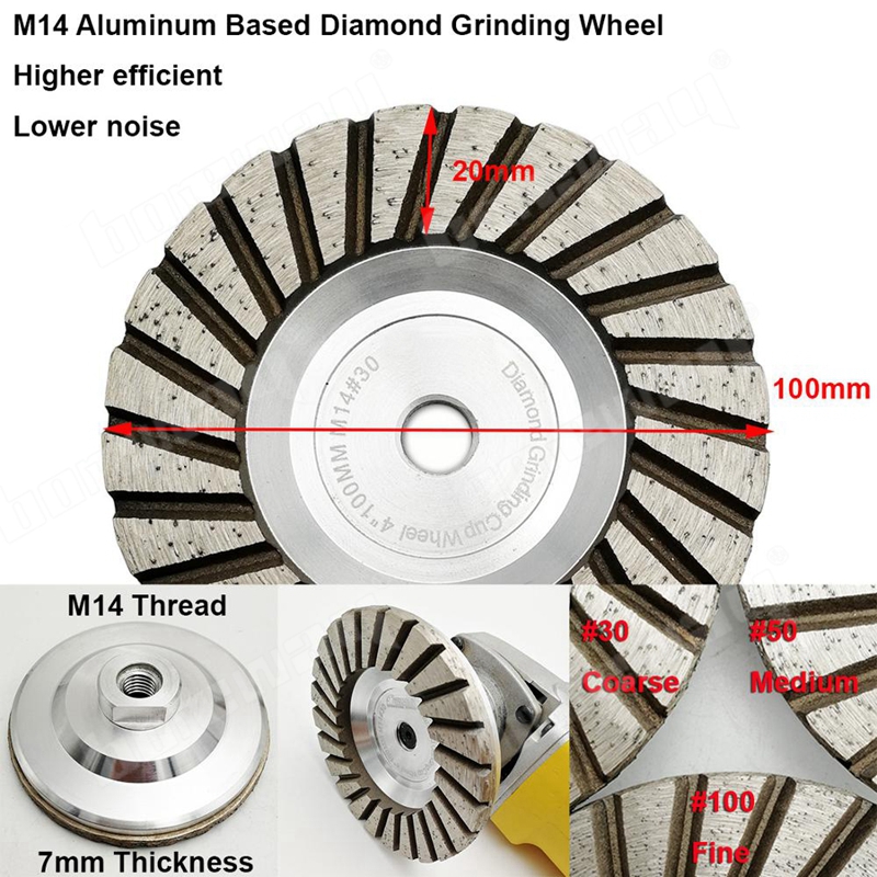 4 inch Aluminum Based Diamond Grinding Cup Wheel